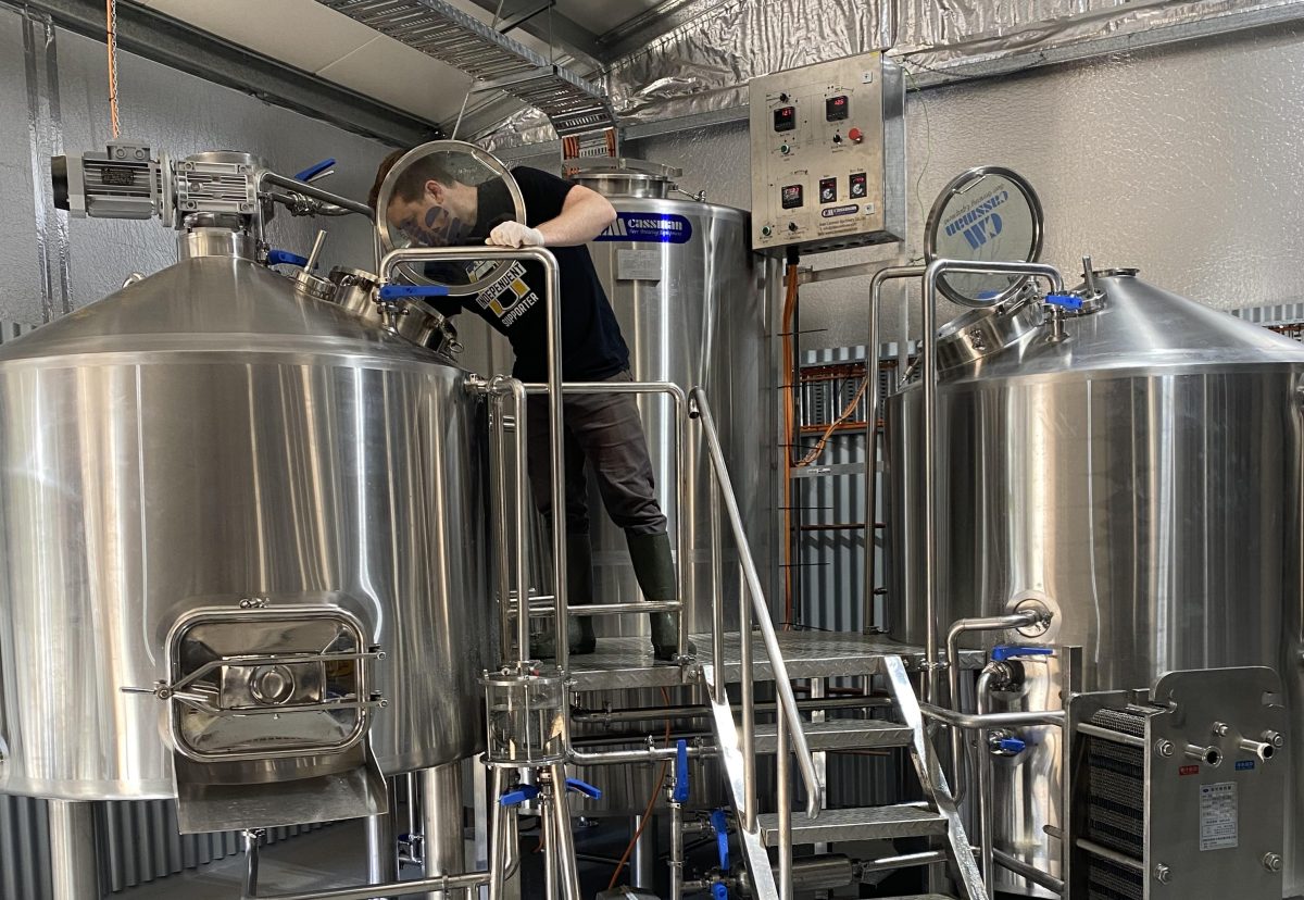 man working in brewery