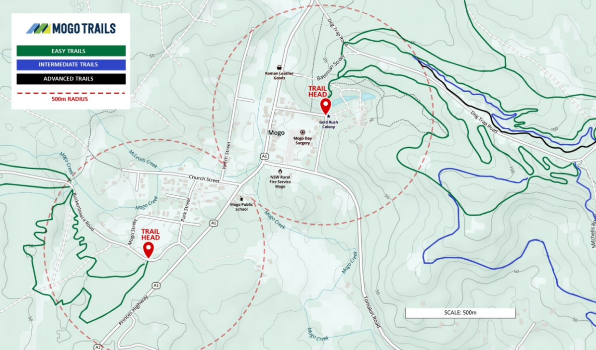 map of regional mountain bike trails