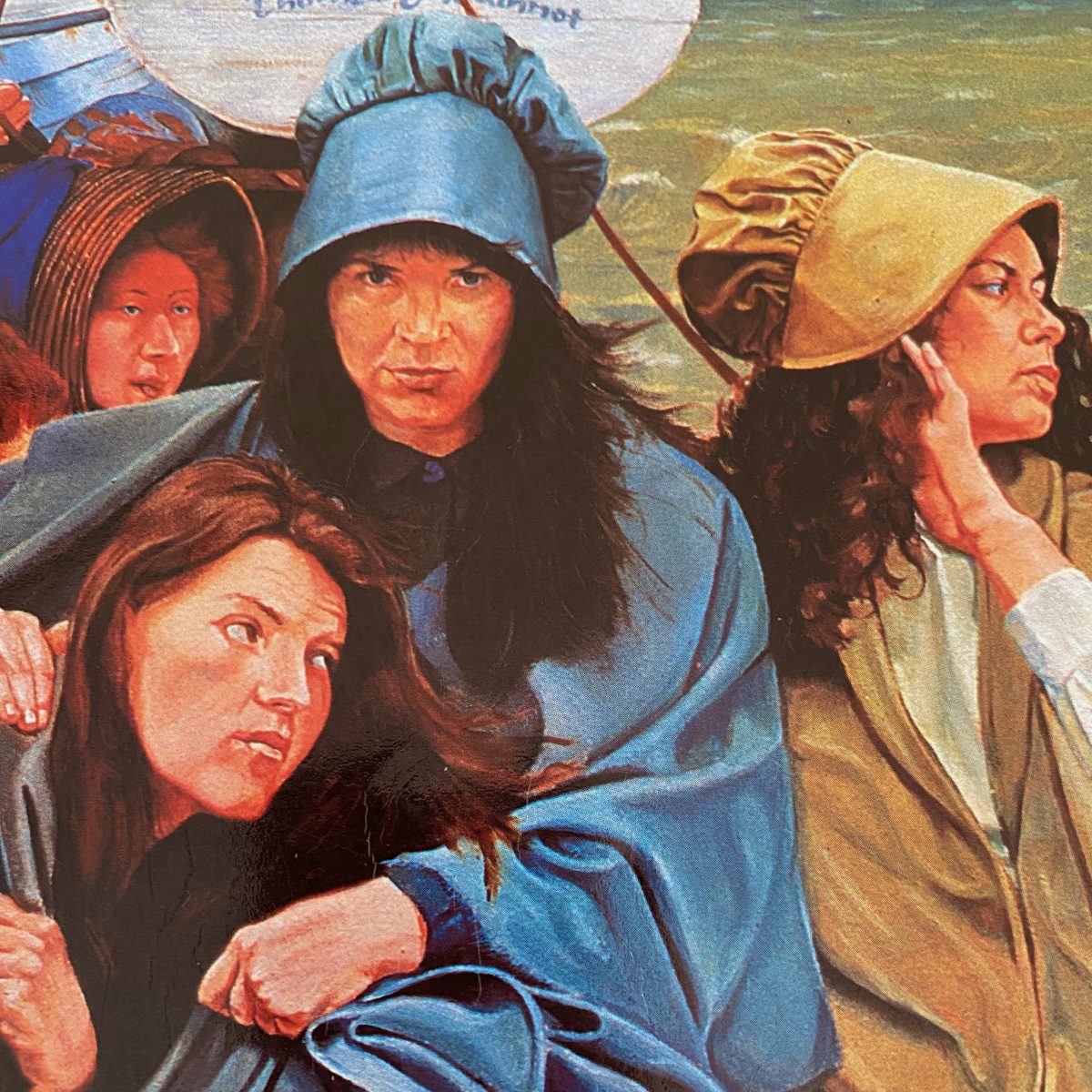 painting of women in early days of Australia