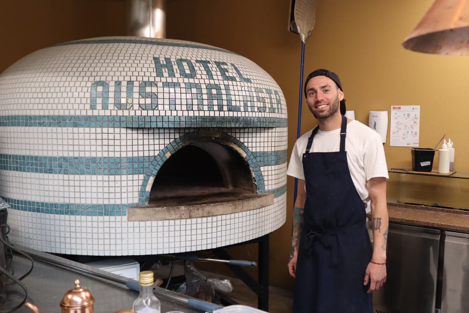 Hotel Australasia's pizza chef, Roderigo.