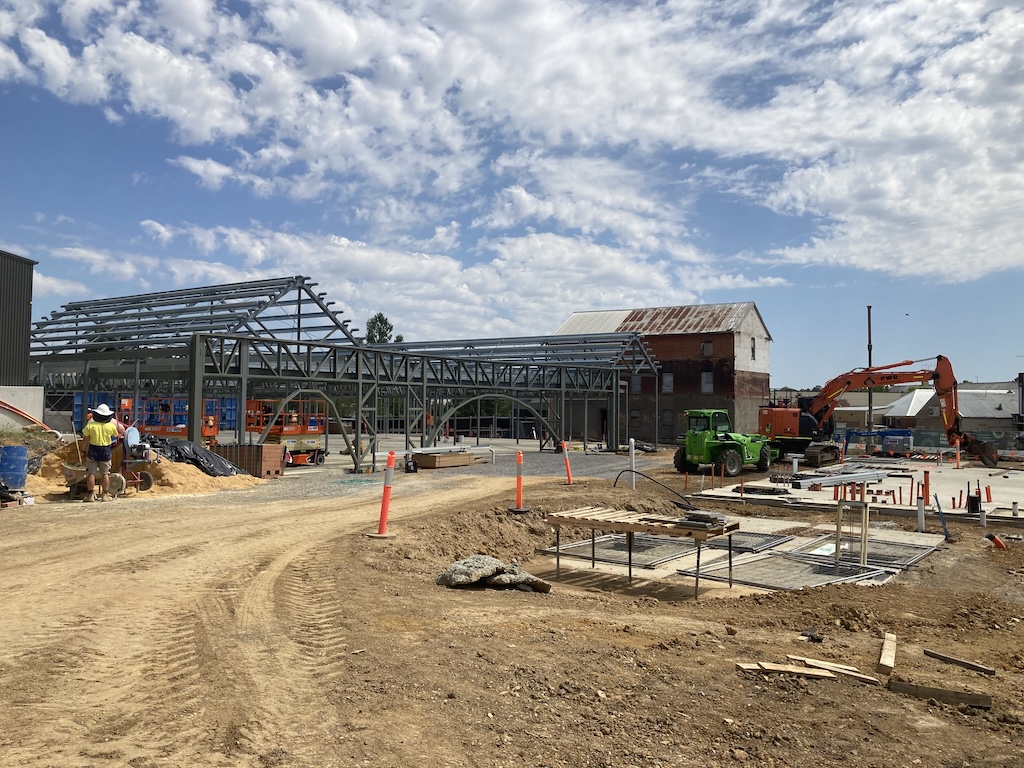 The $50 million Crago Mill Precinct Project takes shape at Yass and will become Yass Valley Council’s new administration building.