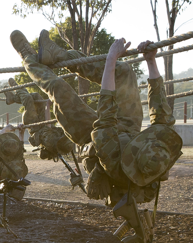 soldiers training