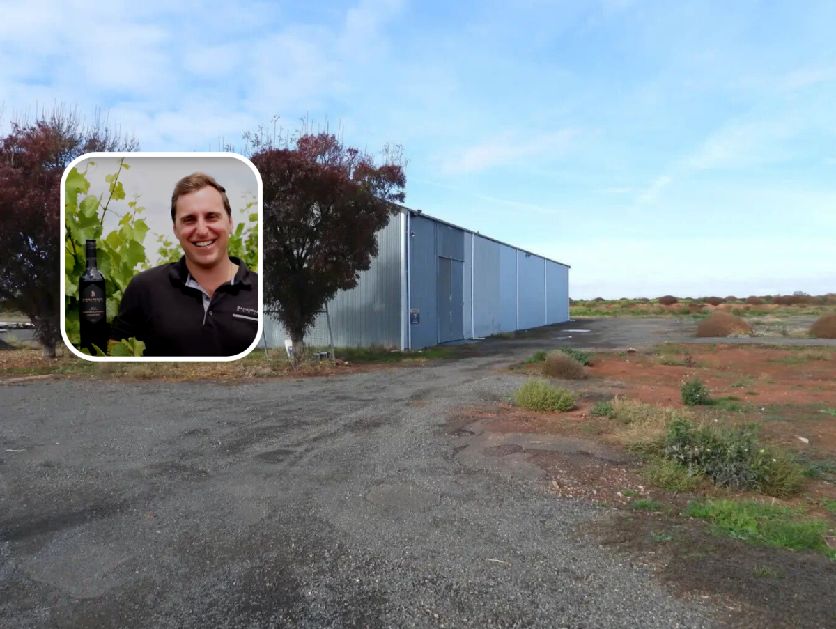 Insert of Aaron Salvestrin on a property with a shed 