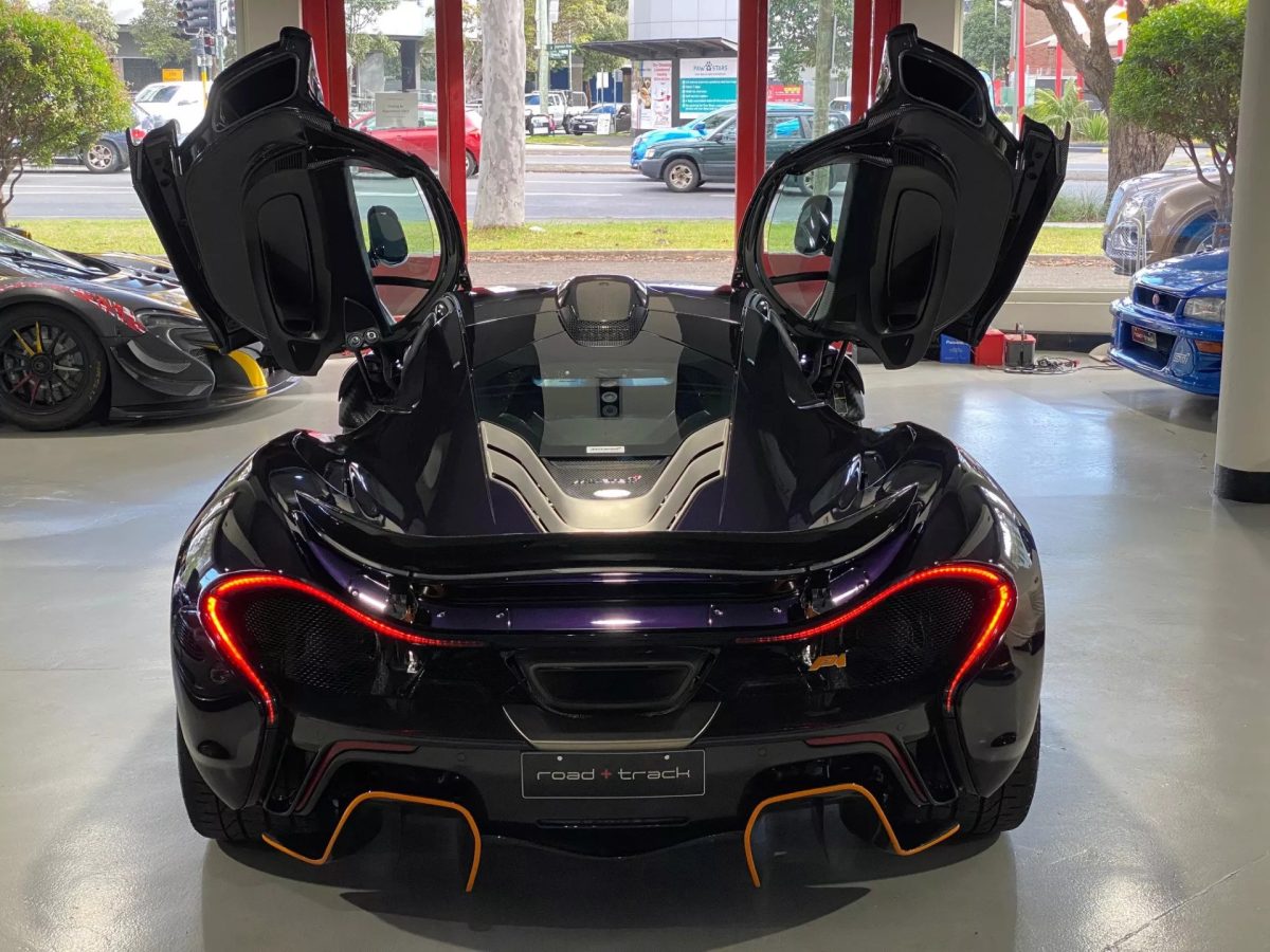 McLaren P1 supercar with doors open