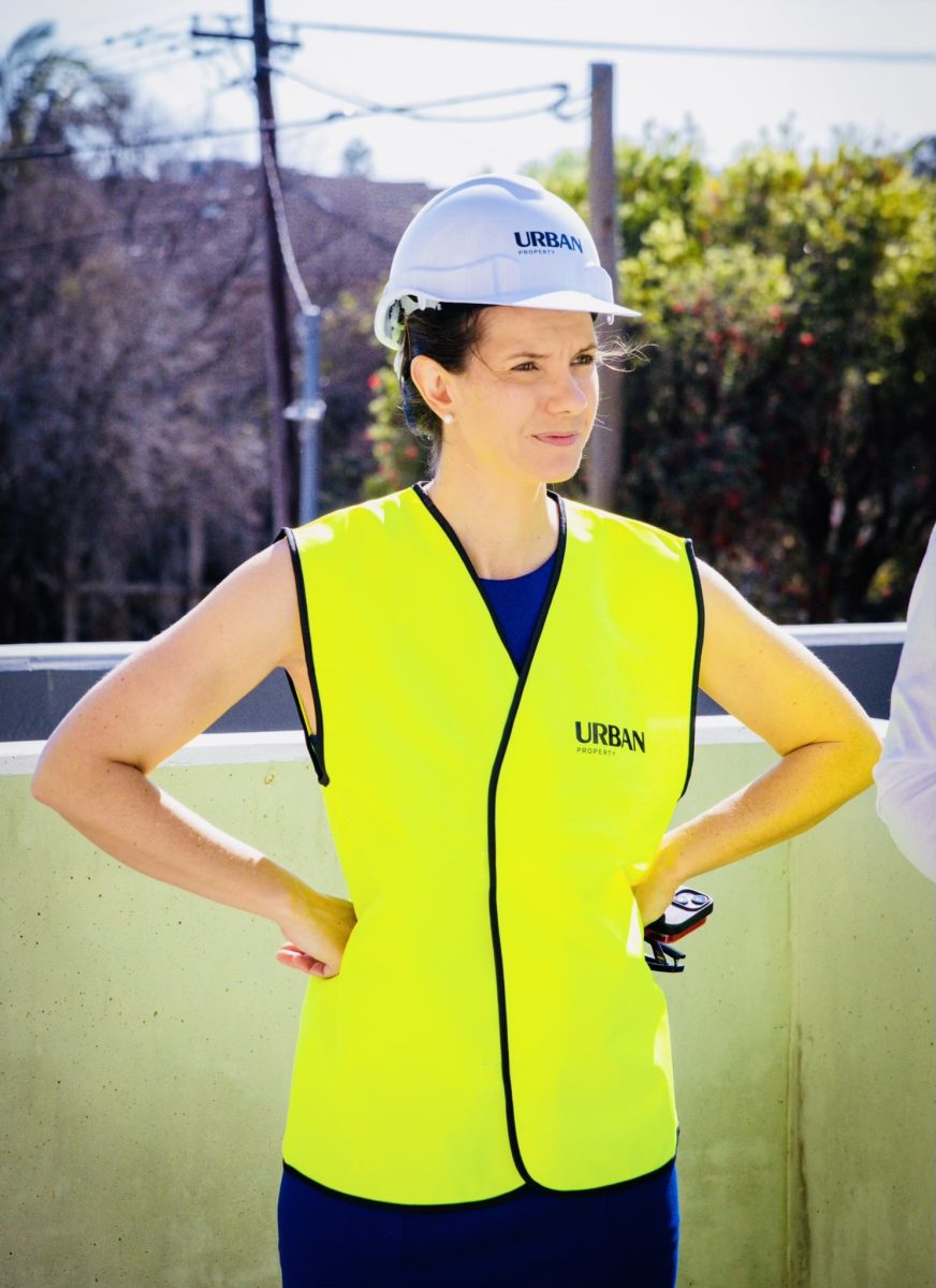 Rose Jackson in a hard hat